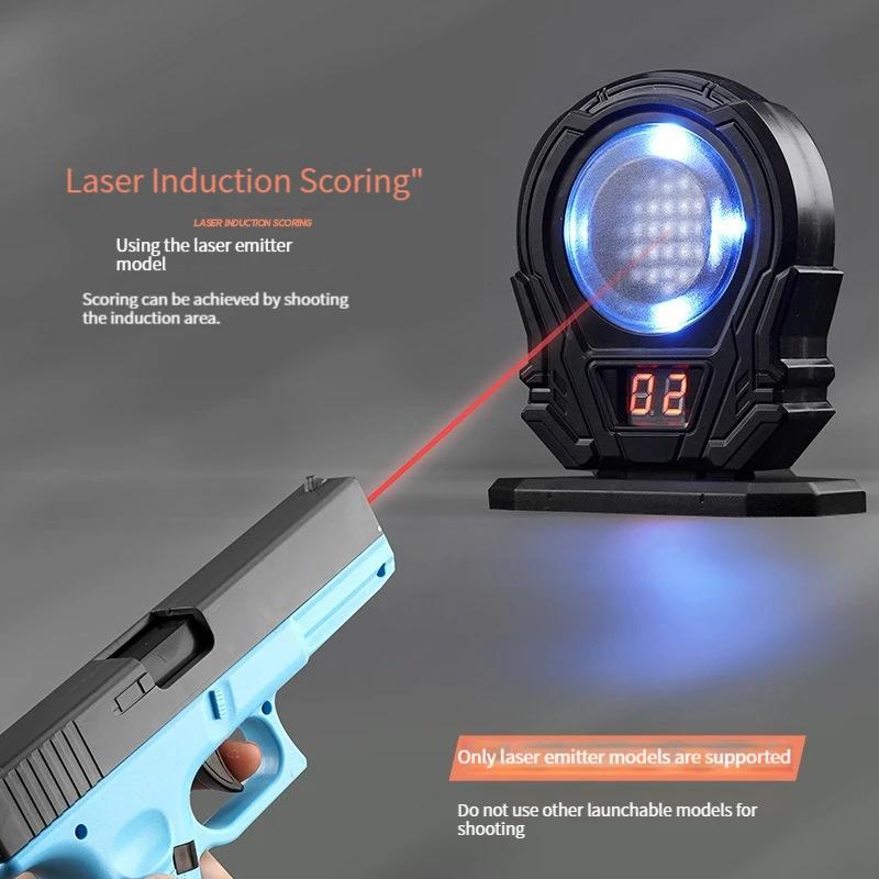 Infrared Induction Laser Target Practice Toy Color Sensitive Electronic Scoring Shooting Game with Sound Effects for Training