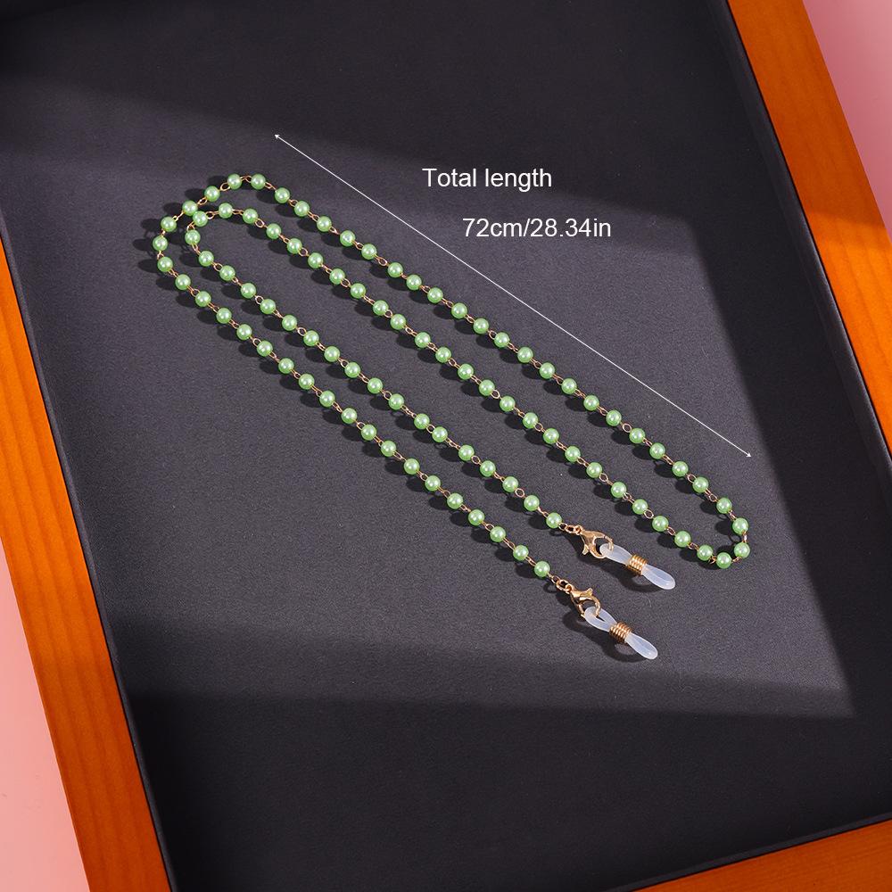 Новая модная цепочка для очков с жемчугом, подвесная цепочка, популярная цветная цепочка для очков с жемчугом, противоскользящая цепочка для маски.