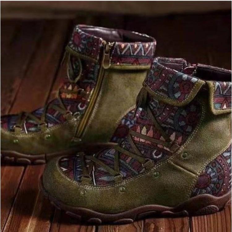 Римские зимние сапоги женские 2024 осень-зима новые сапоги с коротким голенищем молнии защита от холода тепловой комфорт на плоской подошве ботильоны