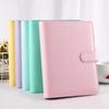 Macaroon Color Loose Leaf Notebook Cover PU Leather Journal Agenda Planner Cover  Work
