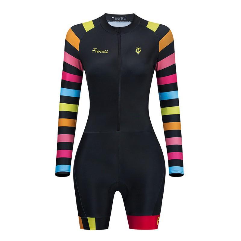 Womens Triathlon Suit Long Sleeve Short Pants Cycling Running