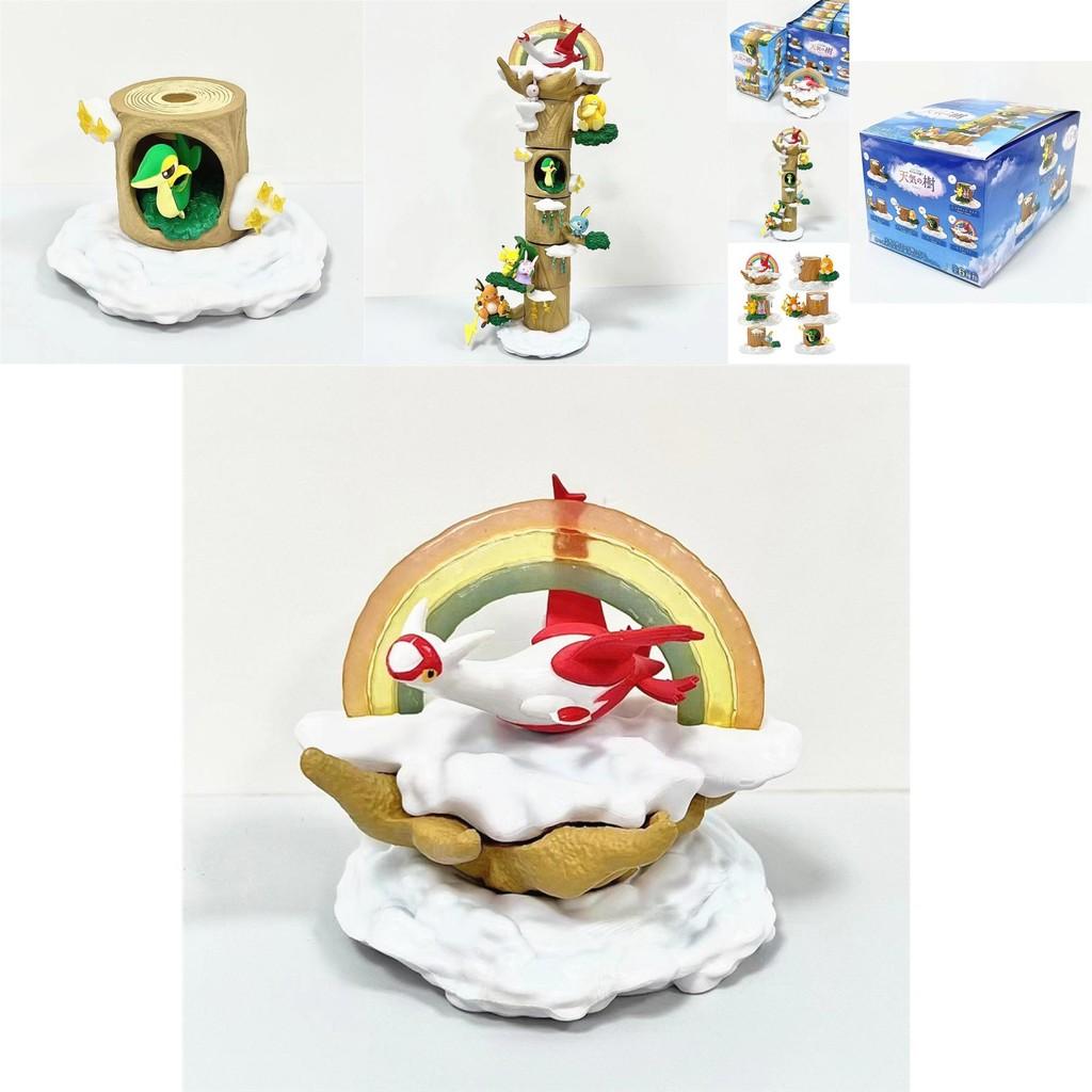 Детализированная ПВХ фигурка Пикачу в виде пня Покемона, топпер для торта, аниме-игрушка в слепой коробке