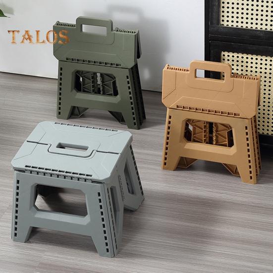 Plastic Folding Stool with Portable Handle Hold 400Lbs Lightweight Heavy Duty Outdoor Camping Hunting Picnic Fishing Mini Collapsible Chair Seat