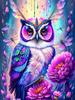DIY 5D Diamond Painting Pink Owl Full Round Diamond Embroidery Cartoon Animal Cross Stitch Set Art Home Decoration