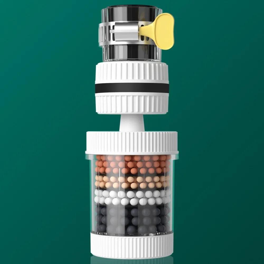 Вращающийся на 360 ° смеситель для кухни, универсальный универсальный интерфейс, съемный и моющийся фильтр, защита от брызг воды из крана для дома, душевая лейка YLE569