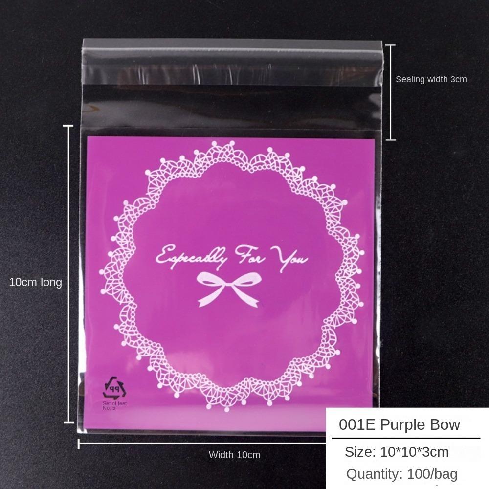 100 шт. Пластиковые пакеты для конфет и подарков Розовые Пакеты для упаковки печенья и выпечки Хлеб Тосты