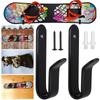 2pcs Black Wakeboard Garage With Screws Wall Mount Room Metal Kiteboard Surfboard Display Lounge Horizontal Snowboard Rack
