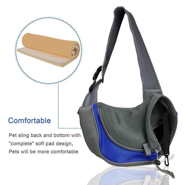 Pet Sling Carrier - Small Dog Cat Sling Pet Carrier Bag Safe Reversible Comfortable Adjustable Pouch Single Shoulder Carry Tote Handbag