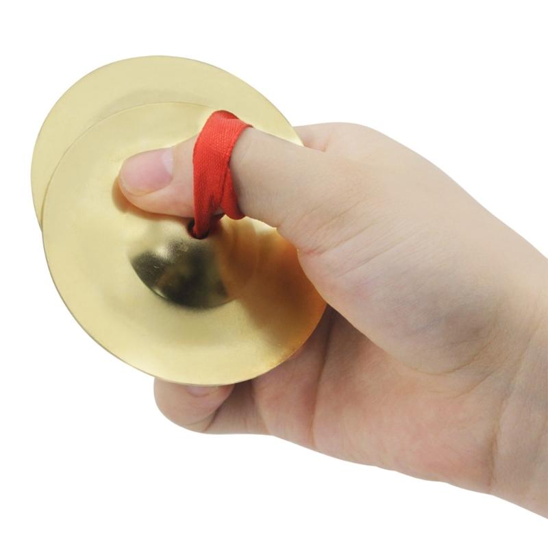 1 Pair Mini Small Kid Children Metal Hand Cymbals Gongs Band Rhythm Musical Percussion Instrument Children Handmade Toy