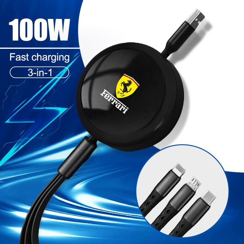 3-в-1 Микро Data Кабель USB Type C Быстрое Зарядное Устройство Кабель Для Ferrari 308 GT4 328 GTB GTS F355 360 Modena F430 458ltalia 488 GTB F8