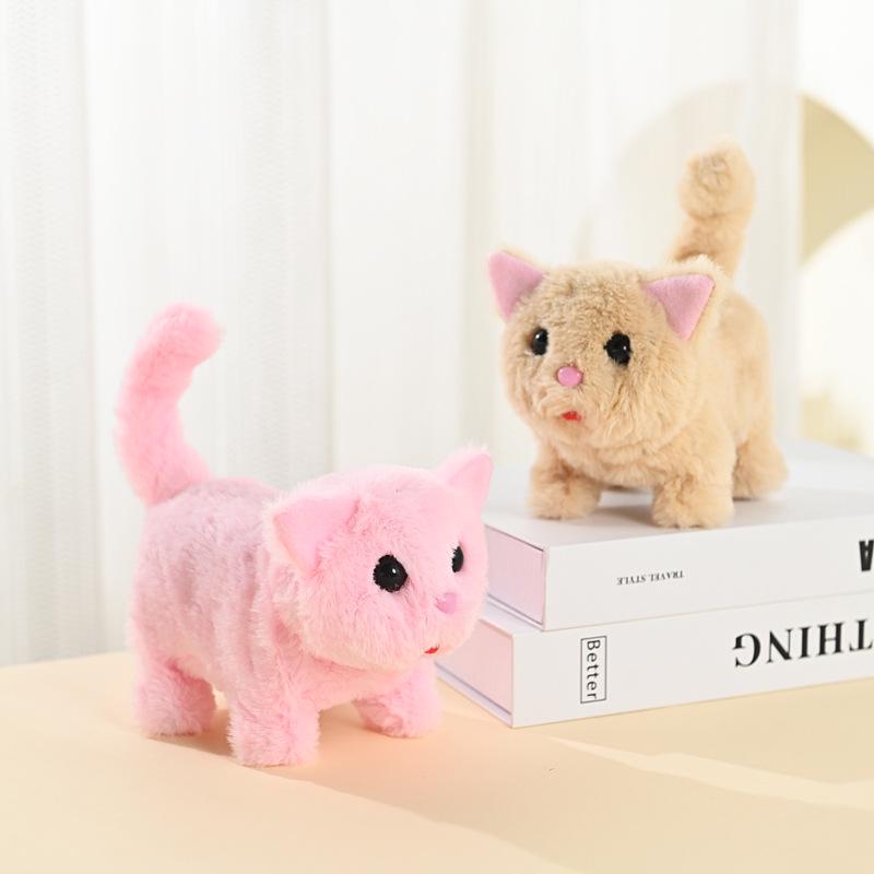 Интерактивный электронный плюшевый котенок: Ходит, мяукает и виляет хвостом - Идеальная детская симуляция питомца