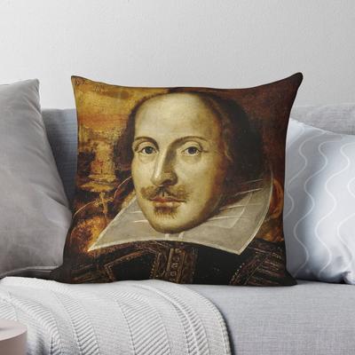 Portrait Of William Shakespeare Square Pillowcase Polyester Linen Velvet Pattern Zip Decor Throw Pillow Case Sofa Cushion Cover