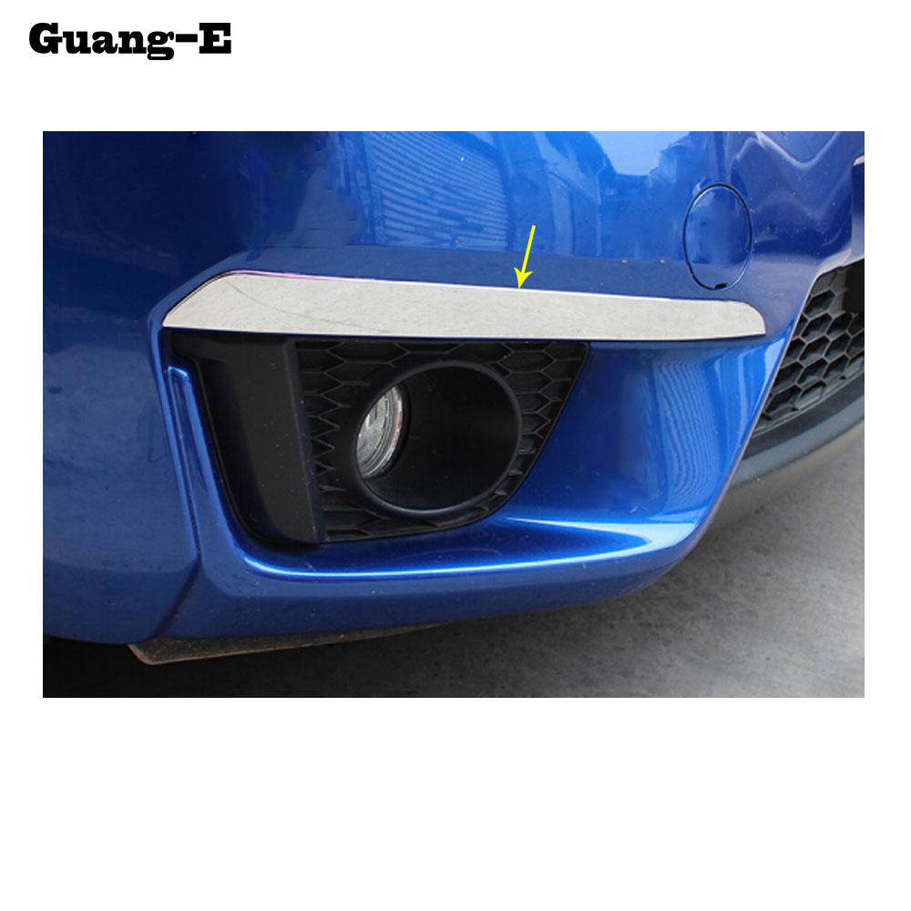 Голова автомобиля передняя противотуманная фара рамка палка ABS хромированная отделка панели рамка вытяжки для бровей 2 шт. для Honda Fit Jazz 2014 2015 2016