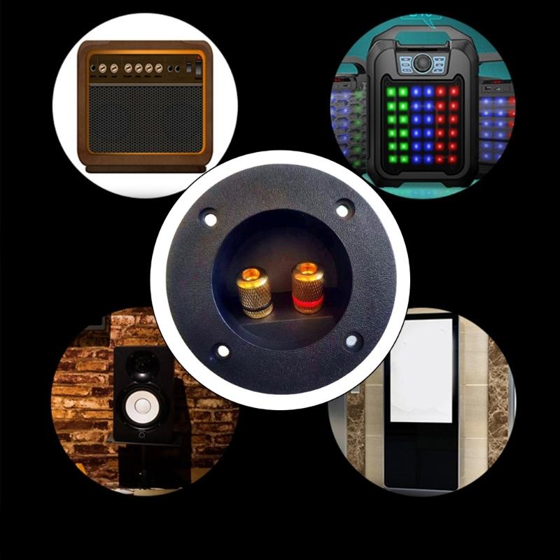 2-полосный зажим для акустической коробки, DIY домашние автомобильные стереофонические клеммы-бананы, круглые пружинные чашечные разъемы, распределительная коробка для динамиков, задняя панель