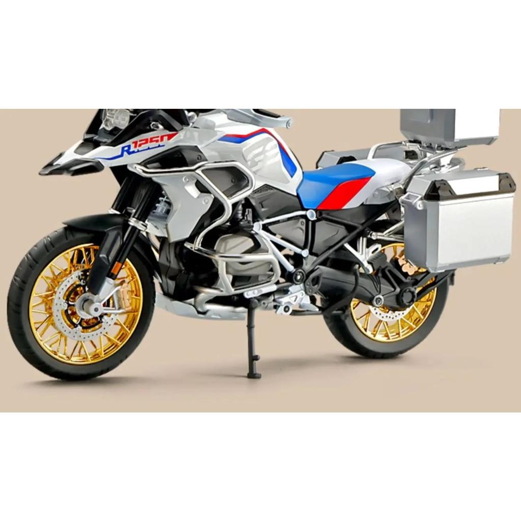 1/9 BWM R1250GS ADV Литой из сплава Модель мотоцикла Игрушечный транспорт Коллекция Звук и свет Внедорожный Автоцикл Игрушки Машина