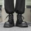 Мужские высокие ботинки Martin на шнуровке с толстой подошвой, увеличивающие рост, универсальные, трендовые, молодежные, высокого класса, британские ботинки локомотива 14405-J