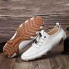 Genuine Leather Casual Men Loafers Comfortable Slip On Moccasins Flats Soft Daily Walking Driving Shoes