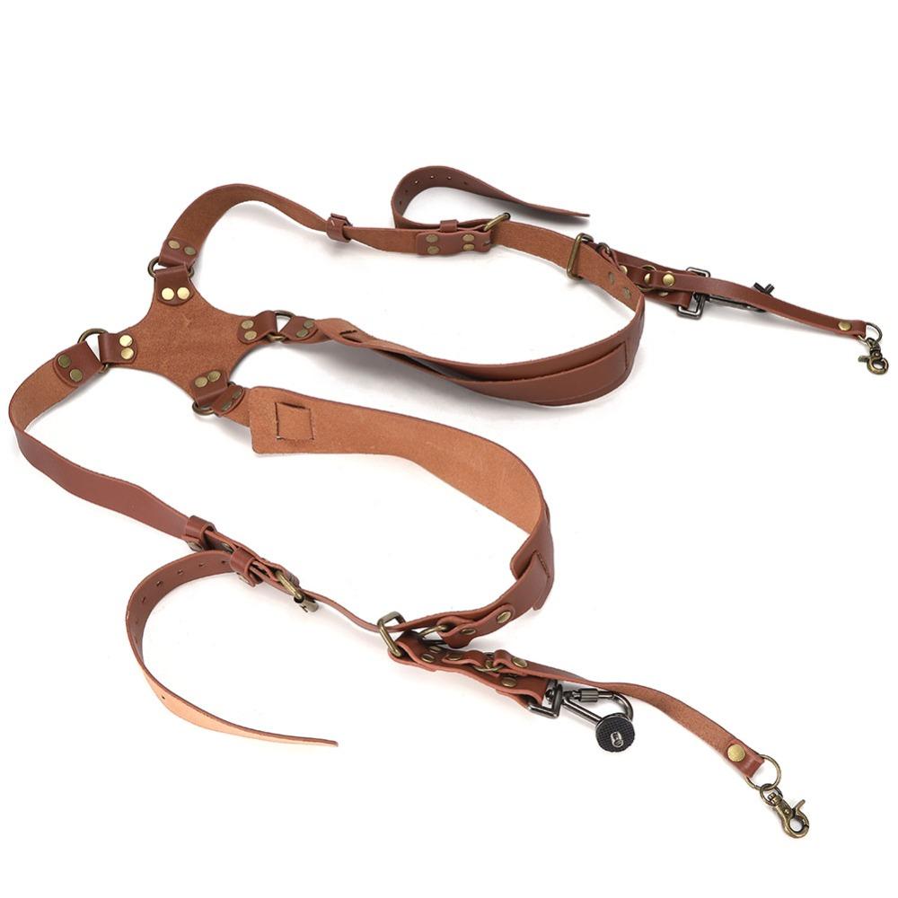 Adjustable length Camera Strap Genuine leather Camera Harness DSR Belt DSLR photography