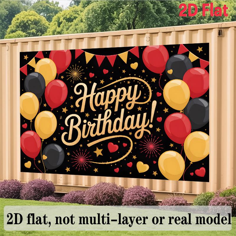 Party Backdrop Balloon Flat Golden Hanging Photo Booth Decor Birthday Party Decor