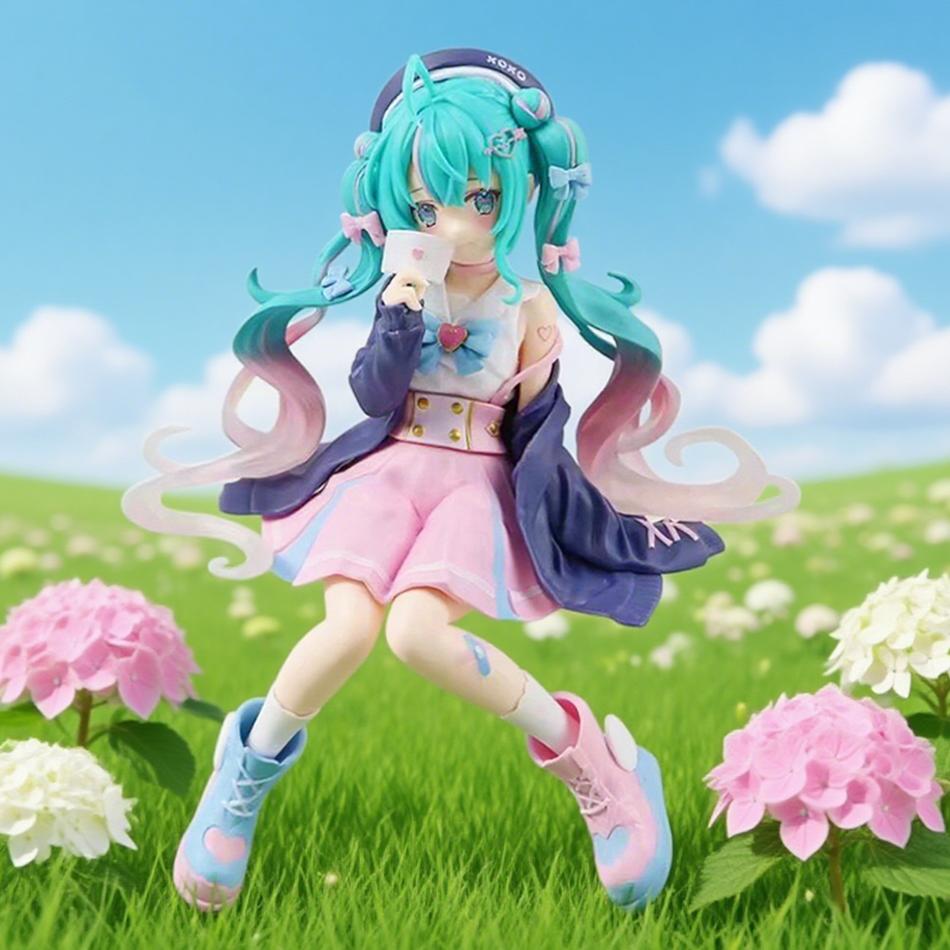 Новая Аниме Фигурка Хатсуне Мику Мику Kawaii Коллекционная Модель Розовая Сакура Kawaiii Кукла Коллекционная Модель Игрушки Декор для Торта