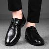 Casual Business Men's Leather Shoes Gentleman Retro Fashion Style Dress Up for Daily Office High Quality Black Shoes Versatile