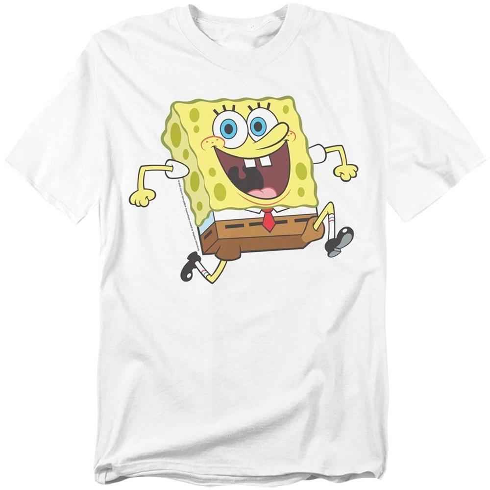 SPONGEBOB SQUAREPANTS RUNNING Licensed Adult Graphic Tee Shirt SM-5XL