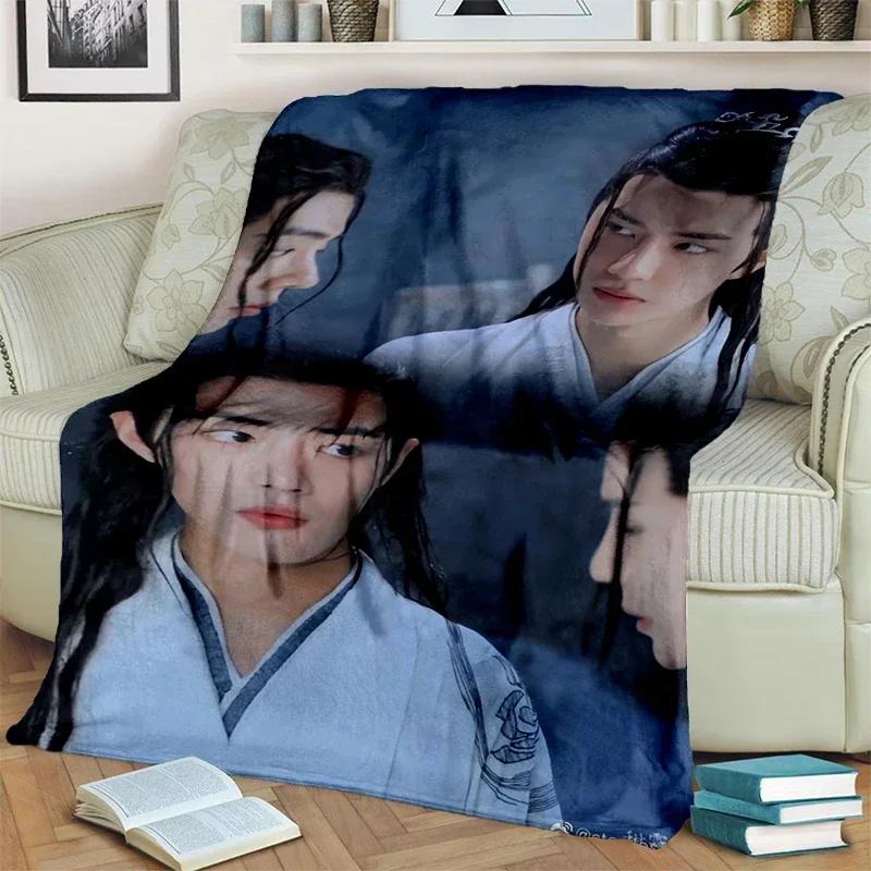 Мягкое одеяло Drama The Untamed xiao zhan wang yi bo, мягкое покрывало с мультяшным принтом, покрывало для дивана, подарок