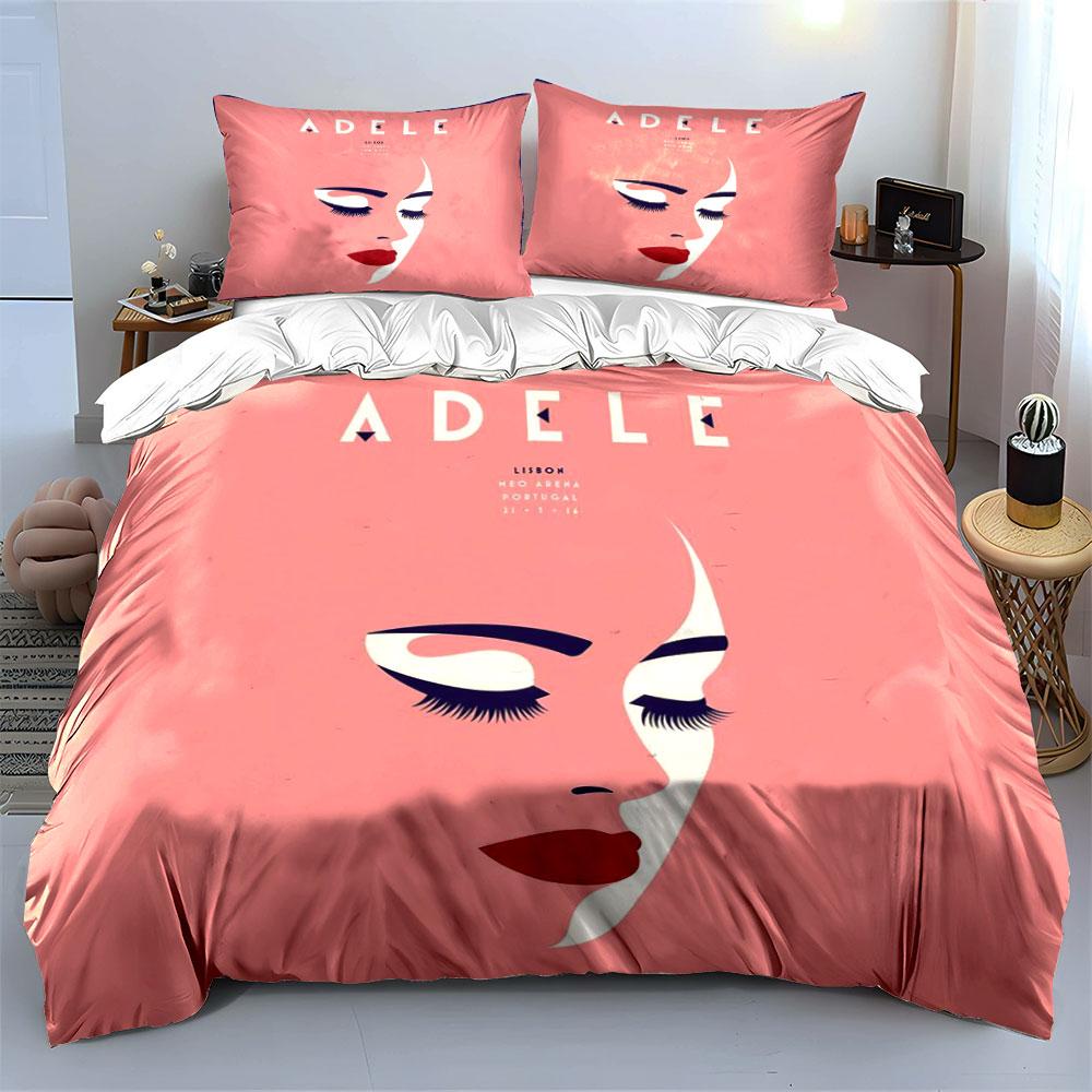 Elegant Pink Face Print Set Bedding Duvet Cover Set Duvet Cover Pillowcases (1*Duvet Cover 2*Pillowcases, without duvet insert)