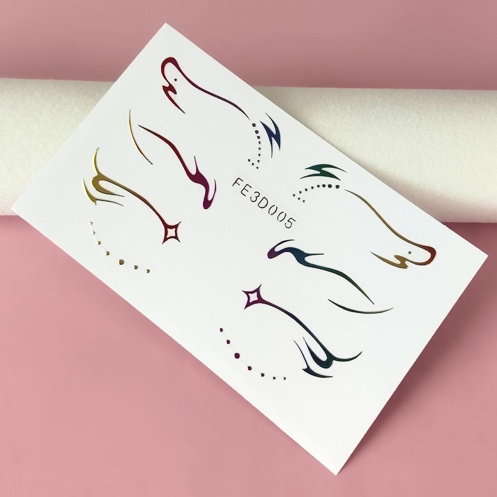 Лазерная подводка для глаз, 3D трехмерная рельефная наклейка-бабочка для макияжа глаз, сценическая наклейка-татуировка