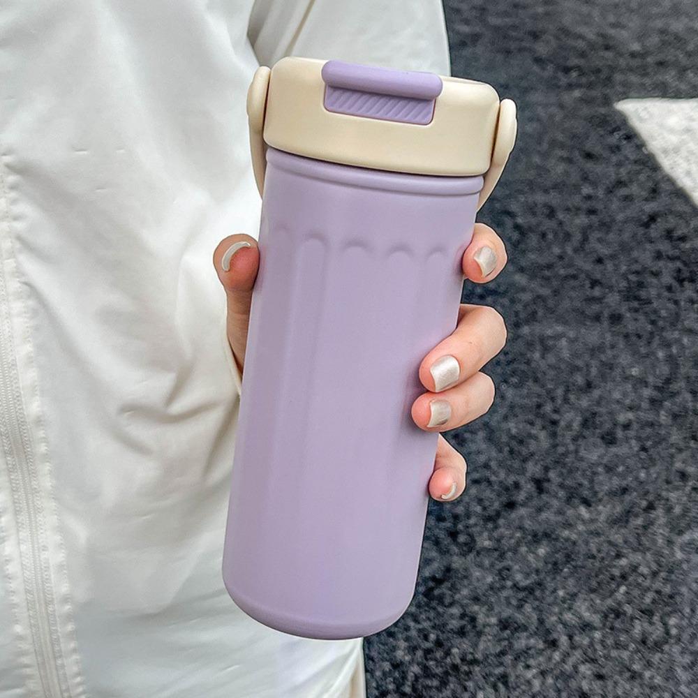 Термос из нержавеющей стали с изоляцией или охлаждением 500 мл, чашка для путешествий с трубочкой, для офиса