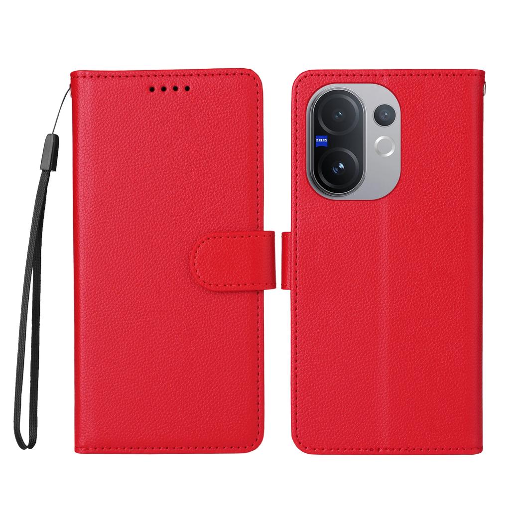 Чехол для vivo V60 5G с блокировкой RFID, 3 слотами для карт, кожаный чехол для телефона из ПУ с ремешком на запястье