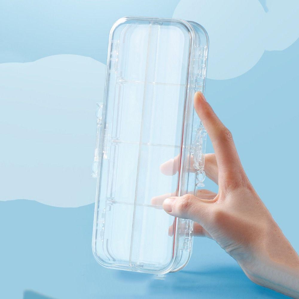 Plastic Stationery Storage Box Large Capacity Sketch Pen Bag  Office Supplies