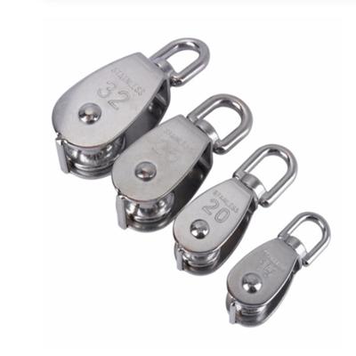 Шкив из нержавеющей стали M15/M20 M25 M32, поворотный подъемный трос с одним колесом, комплект шкивов с подшипниками, инструменты для подъемного колеса