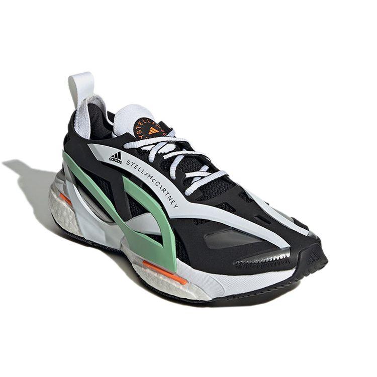 Stella McCartney x adidas SolarGlide Черные Блаженно-зеленые Женские Кроссовки Основной черный Облачно-белый GY6096