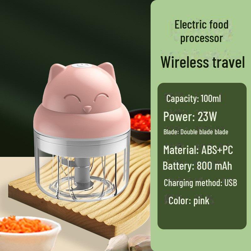 Compact Electric Garlic Grinder & Peeler for Kitchen