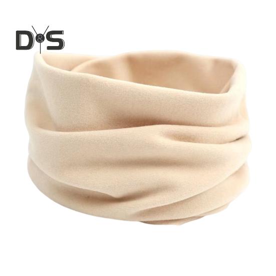 Men Women Thermal Scarf Thickened Double-Sided Velvet Lining Winter Dyeing Scarf Good Heating Insulation High Elasticity Scarf