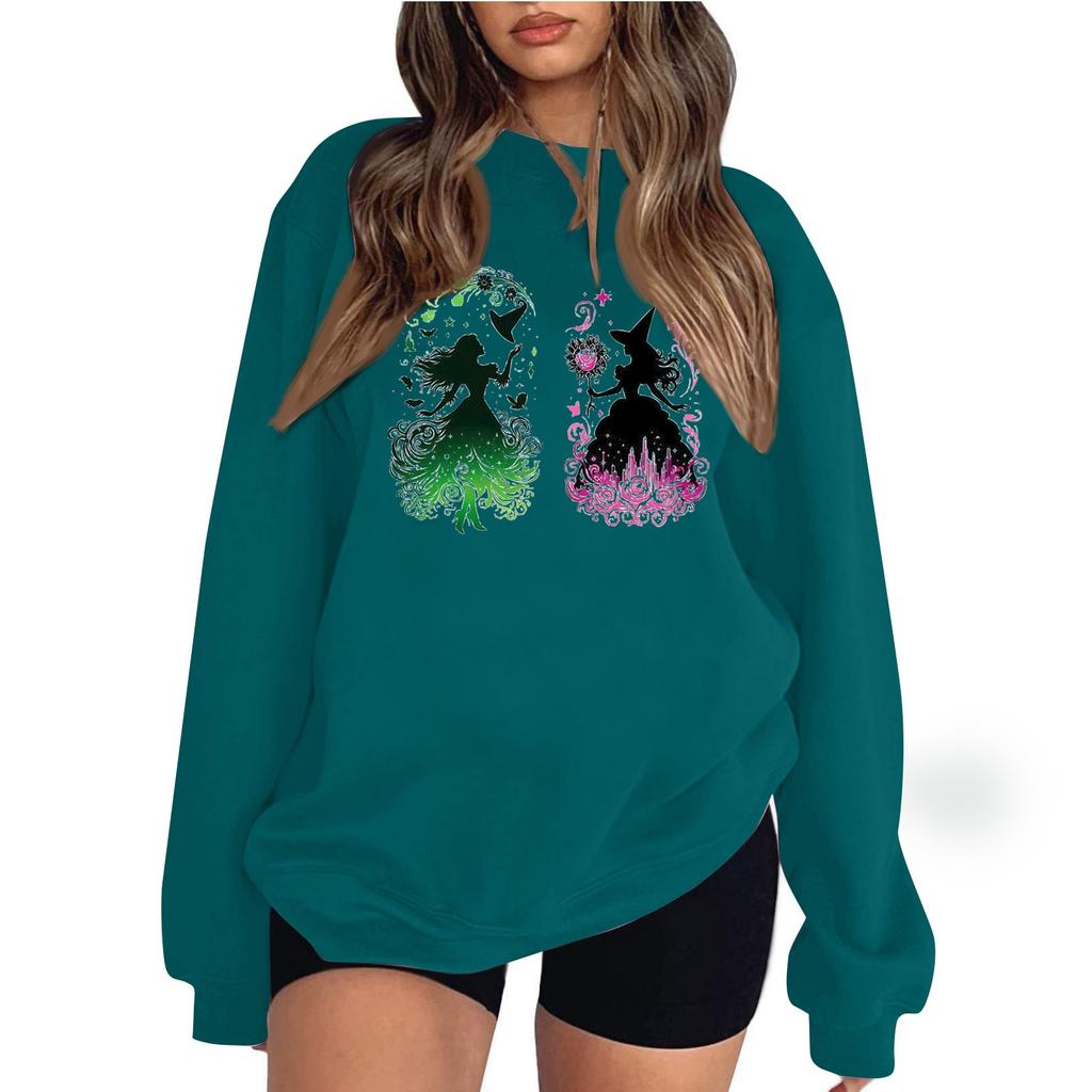 Женские топы с круглым вырезом и принтом из хлопка, повседневная мода, длинный рукав, пуловер, топ, блузка