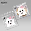 100Pcs Self-adhesive Halloween Candy Bags Plastic Candy Cookie Bags Trick or Treat Bags  for Home
