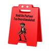 1/2/3Pcs Caution Overstimulated Desk Sign Cowboy Frog Hold On Partner I'm Overstimulated Mini Table Sign Home Office Decoration Coworkers Gag Gift