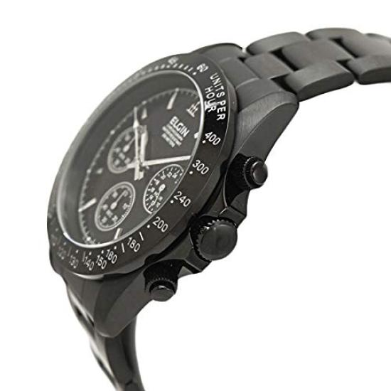 ELGIN Мужские часы Elgin Chronograph Черные FK1059B-W