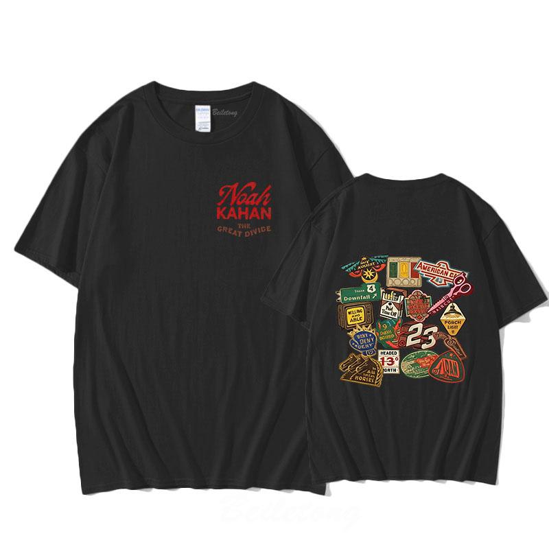 100% Хлопок Футболка Noah Kahan Streetwear Короткий Рукав Круглый Вырез Футболки Женские Мужские Повседневная Мода Графическая Печать Топы Лето