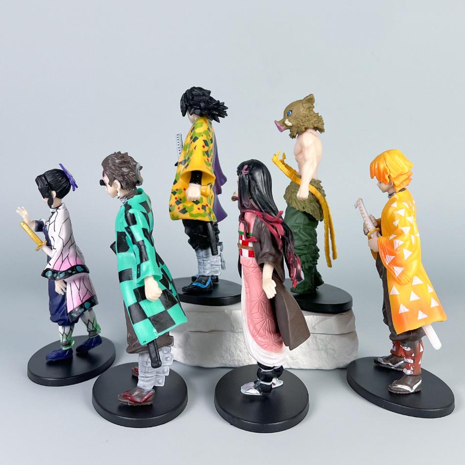 Anime Figure Kamado Tanjirou Nezuko Demon Slayer Figure Action Figures PVC Model Toys Zenitsu Figurine Inosuke Kimetsu No Yaiba
