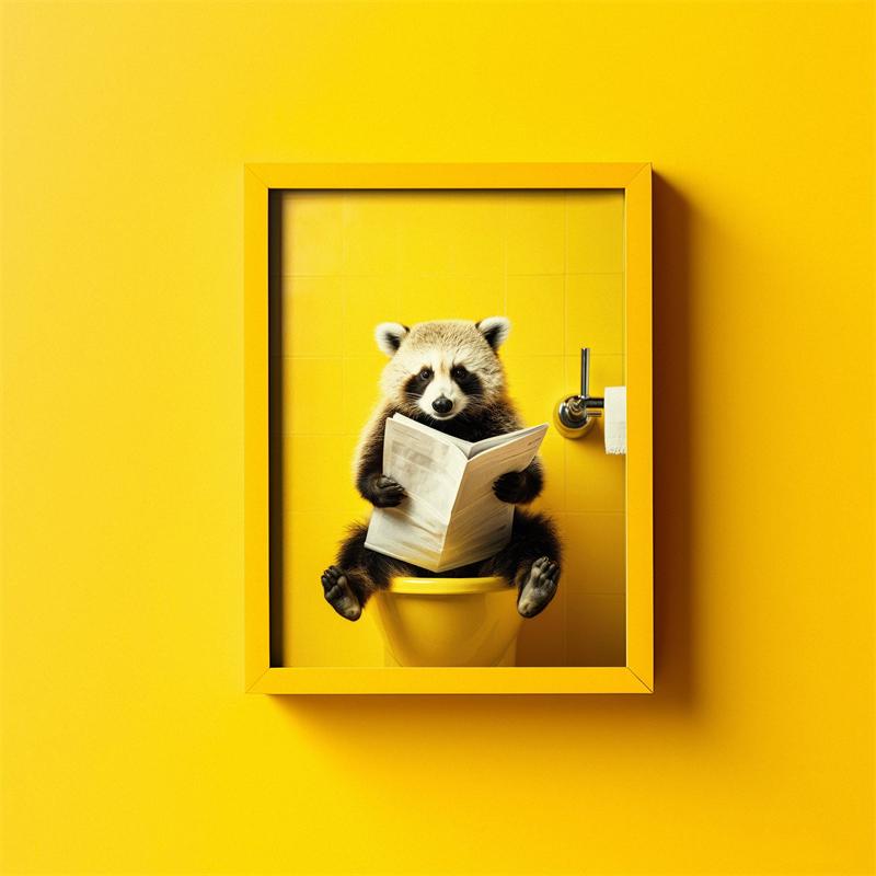 Поп-арт забавный плакат для чтения в туалете эстетика кошка капибара животные печать на холсте настенный художественный декор комнаты украшение для дома и ванной комнаты