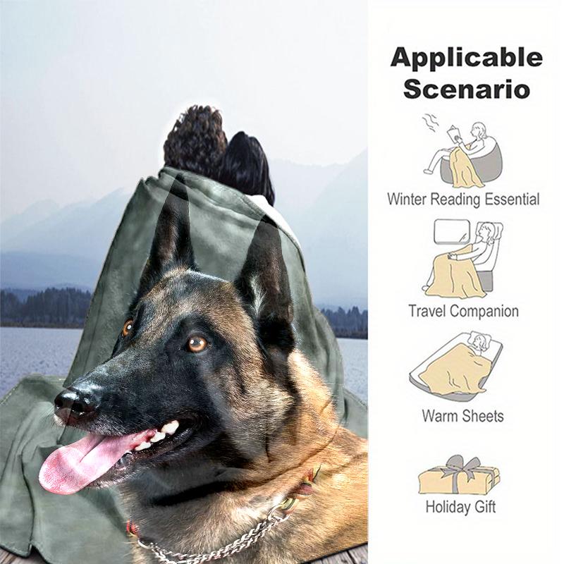 1PC Dog cute printed blanket, all season lightweight home office outdoor nap multifunctional blanket A9