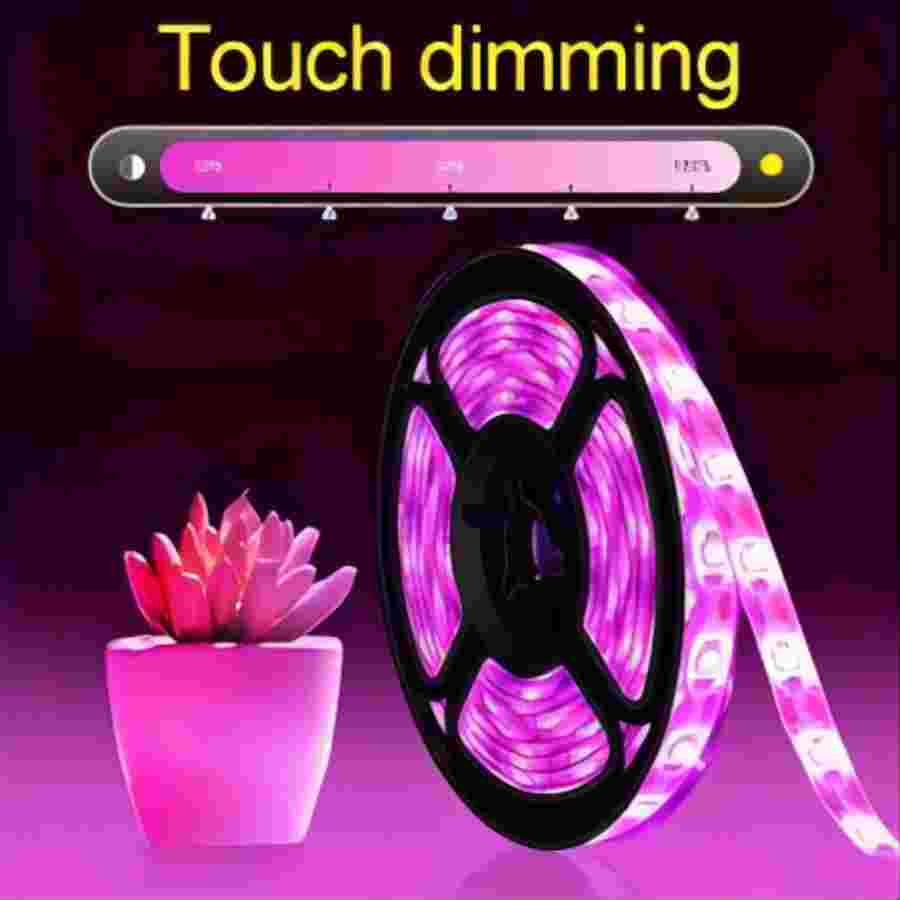 1M/2M/3M/4M/5M Фитолампа Светодиодная лента для роста 5V USB LED 1-5м Полный спектр Водонепроницаемый Светодиодный чип для теплицы Цветов Рассады Палатки для выращивания Гидропоники