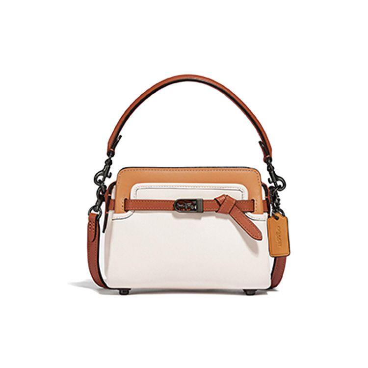 Coach Tate 18 Horse And Carriage Buckle Strap Decorated Leather Shoulder Crossbody Handbag Small Women handbag C2632-V5SBJ