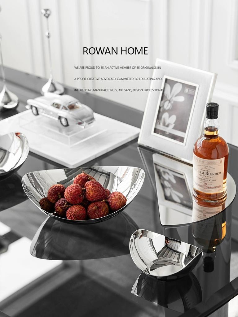 Поднос из нержавеющей стали Nordic, роскошная фруктовая чаша, металлические тарелки, блюда для конфет, десертов, закусок, украшения дома в отеле