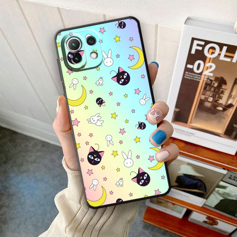 Чехол для телефона Xiaomi Mi 9T 10T 11T 12X 11 Lite 9 SE 10 5G A2 Lite 12 Note 10 Pro 10S силиконовый чехол милый волшебная палочка луна Funda