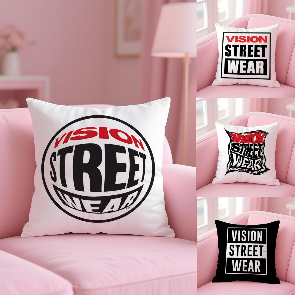 V-Vision S-Street W-Wears Чехол для подушки Плюшевая ткань Мягкий Двусторонний печатный Невидимая молния Наволочка для диванной подушки Домашний декор