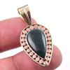 Natural Bloodstone Gemstone 925 Solid Sterling Silver TwoTone Pendant 1.50" U1I30